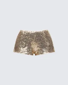 Posie Gold Sequin Mini Shorts