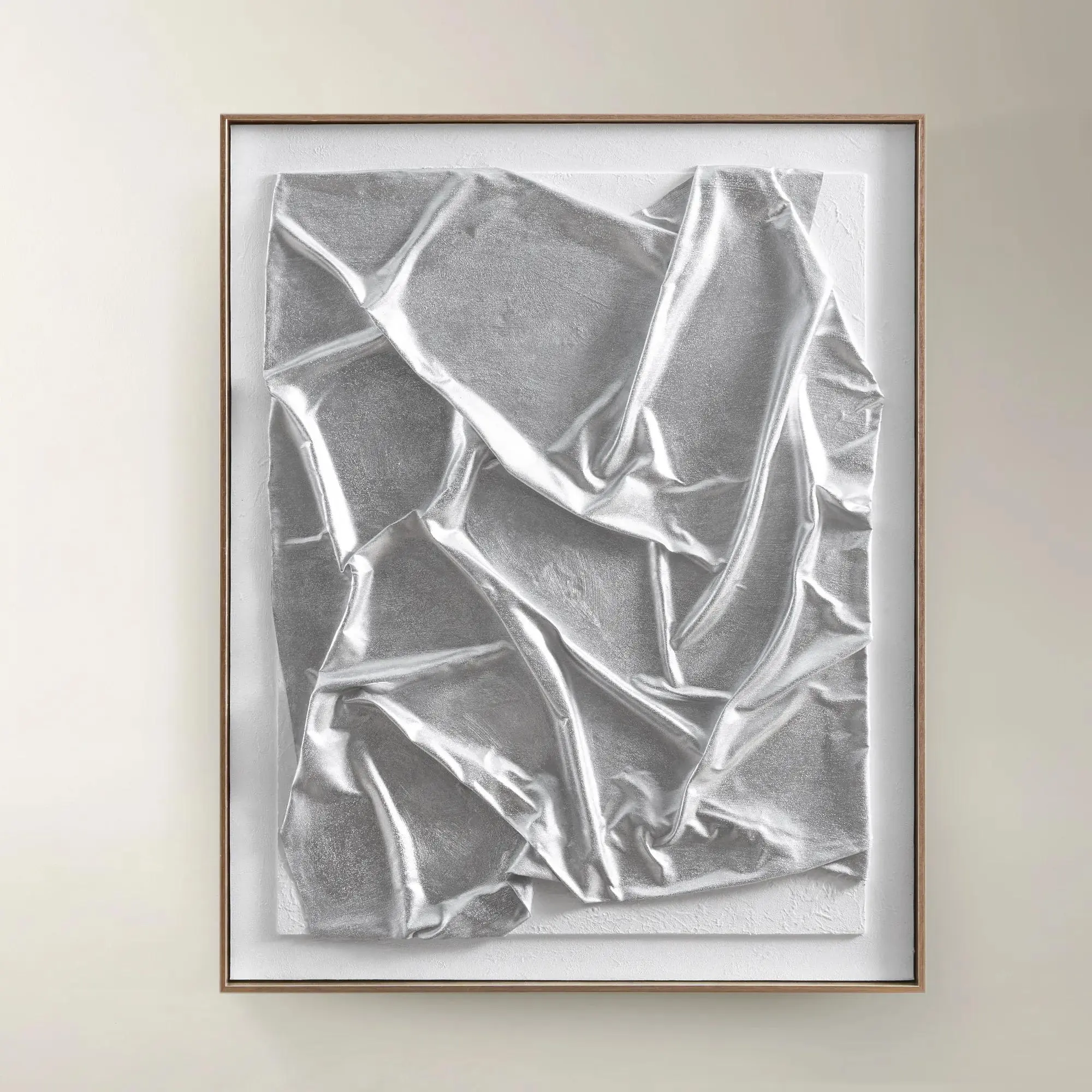 Z Gallerie In the Mood Artistic Silver & Gold Wall Print - Hand-Painted Gold Wall Arts for Home Decoration, Hand-Painted Wall Arts