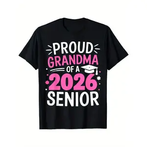 Class Of 2026 Grandma Proud Grandma Of A 2026 Senior T-Shirt 180g