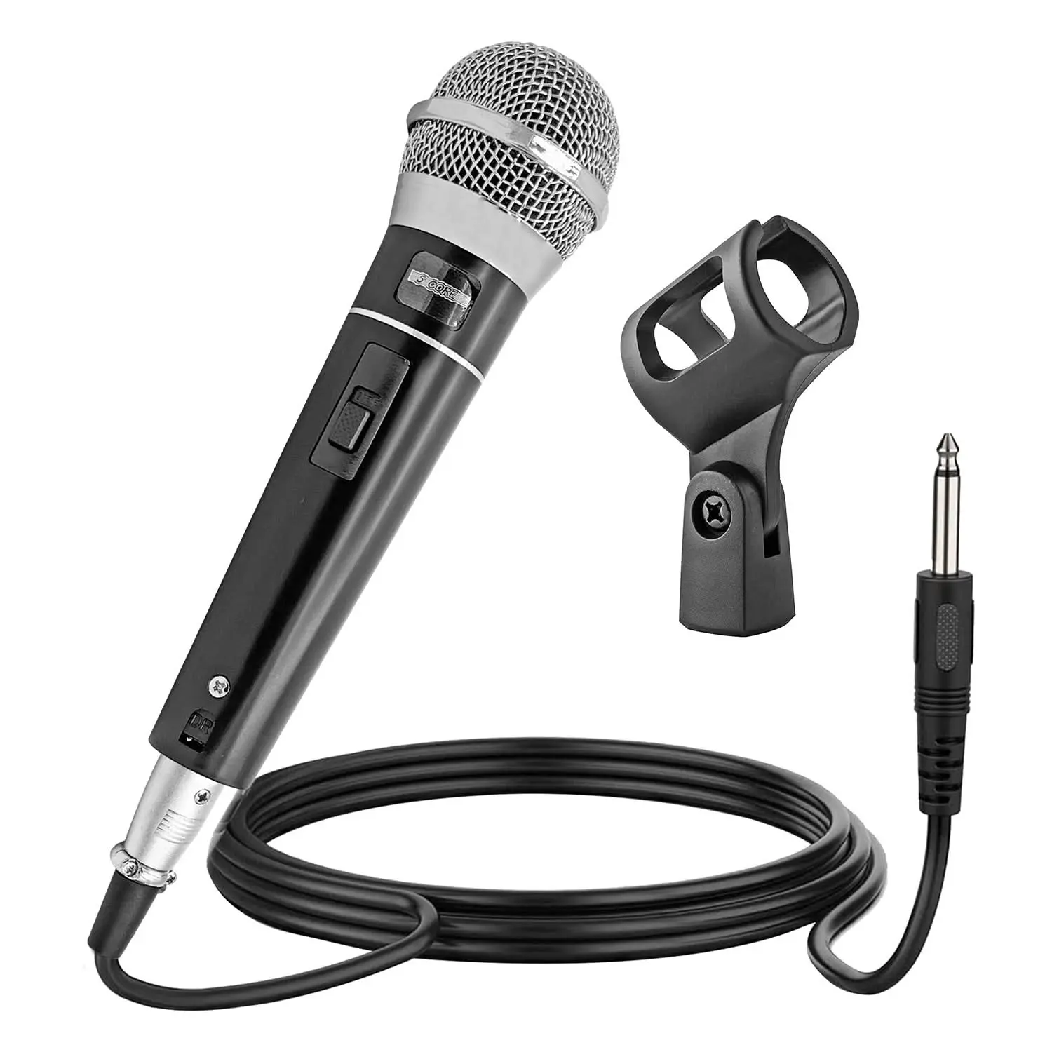 5Core XLR Microphone Dynamic Mic Karaoke Singing Studio Mics Handheld Microfono Audio Mixer Kit Live Audio Mixer