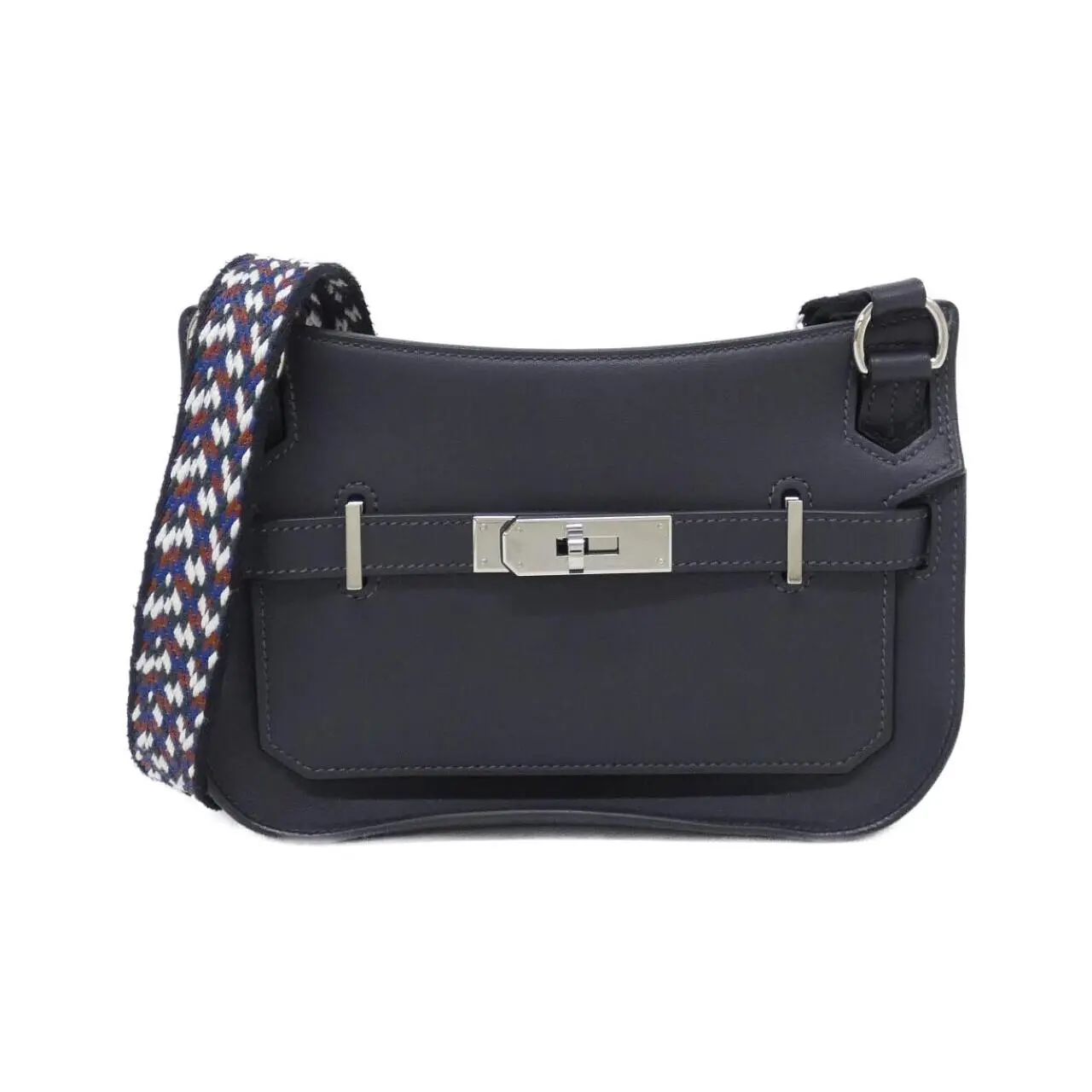 Pre-owned HERMÈS Calfskin Shoulder Bags Hermes Zigzag Jypsiere Mini Swift Shoulder Bag