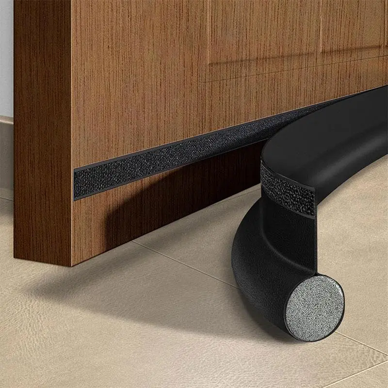 Door Draft Stopper, One-sided Under Door Noise Blocker, Sound Light Air Proof Sealer for Bottom Of Door, Adjustable Soundproof Insulation Strip, Floor