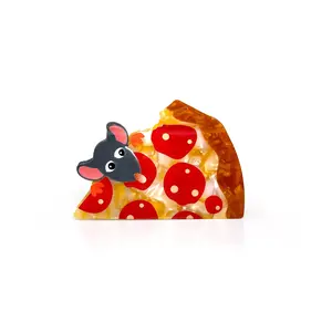 Pizza Rat Hair Claw Clip – Fun NYC-Inspired Hair Accessory large hair claw