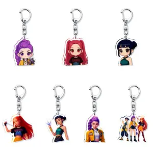 7pcs Kpop Girls keychains and backpack charms