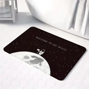 Astronaut Space Theme Design Bathroom Mats, Elegant Bathroom Carpets, High-end Design Bathroom Highly Absorbent Floor Mats, Anti-slip Quick-drying Soft Carpets, Suitable for Multi-scenario Shower,Bathtub , Outdoor Door Mats, Gifts for Family and Friends