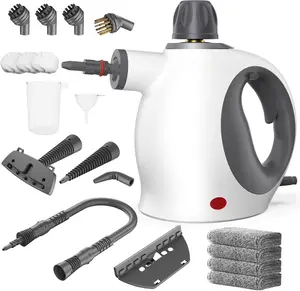Handheld Steam Cleaner with Safety Lock, 500mL Large Tank & 19 count Accessories - Multi-Surface Deep Cleaning for Kitchen, Bathroom, , Sofa - Removes Stubborn Grime, Sanitizes Surfaces (White)