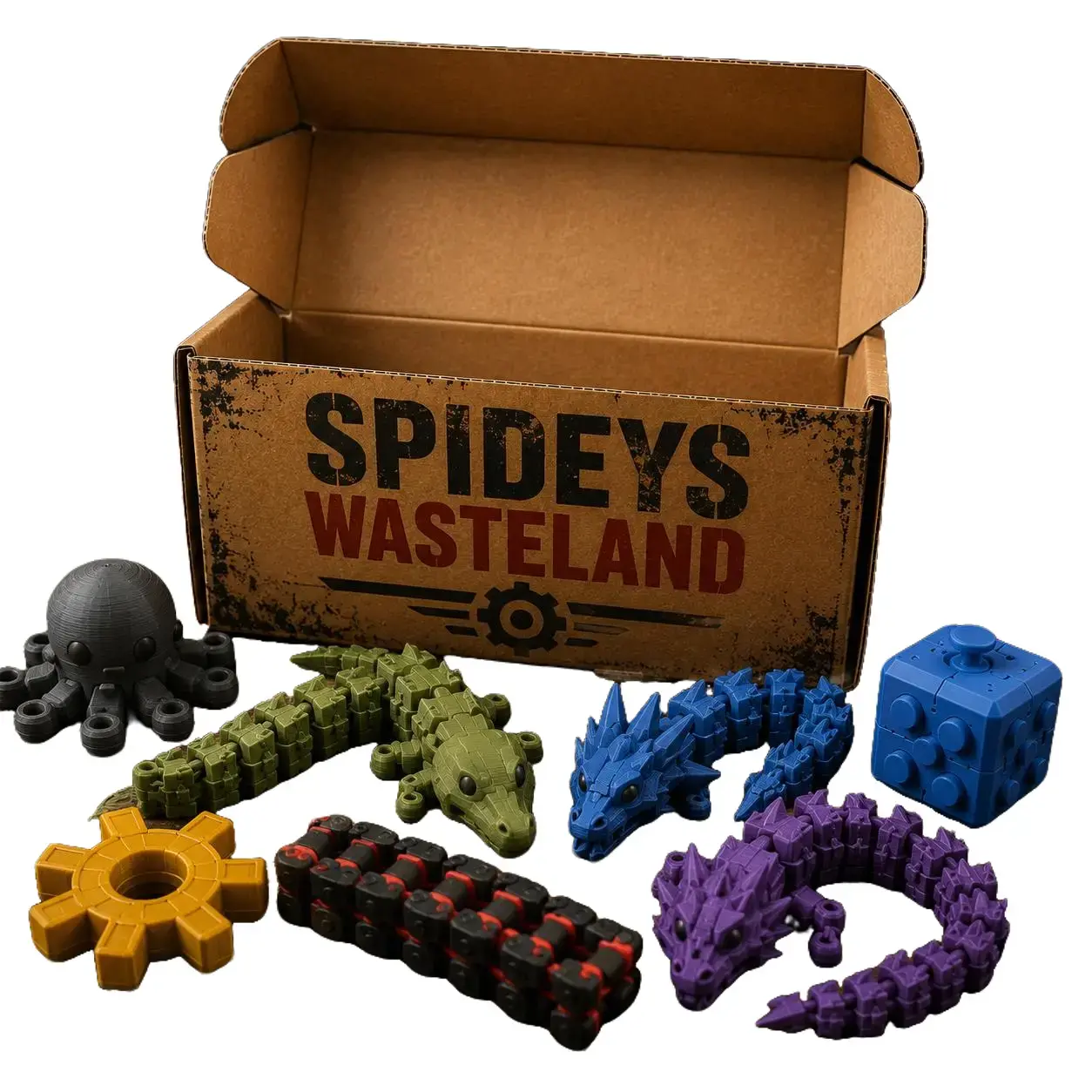 Custom Build-Your-Box 3D Printed Figurines - Spideys Wasteland Figures Decor Figurine Ornaments, Home Decor Statue, Plastic Collectibles