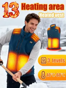 Men’s Winter Heated Vest – 13-Zone USB Heated with 10000mAh Battery, Perfect for Hiking, Camping & Cold Weather Outdoor Use