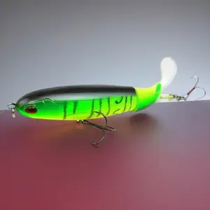 Hard Tail Spin Fishing Lure, Saltwater Lures, with Stainless Treble Hooks, 13g/35g for Freshwater Saltwater Bass, Weedless Rigid Design Reduces Snag, Rotating Tail Enhances Attraction, 1 or 2 Pack Sharp Fishing Gear for Wild and Pond Fishing