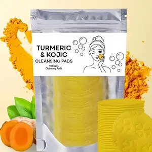 20pcs Turmeric Face Cleansing Pads Exfoliating Skin Care Tools Gentle Comfortable Beauty Accessories for Facial Cleaning
