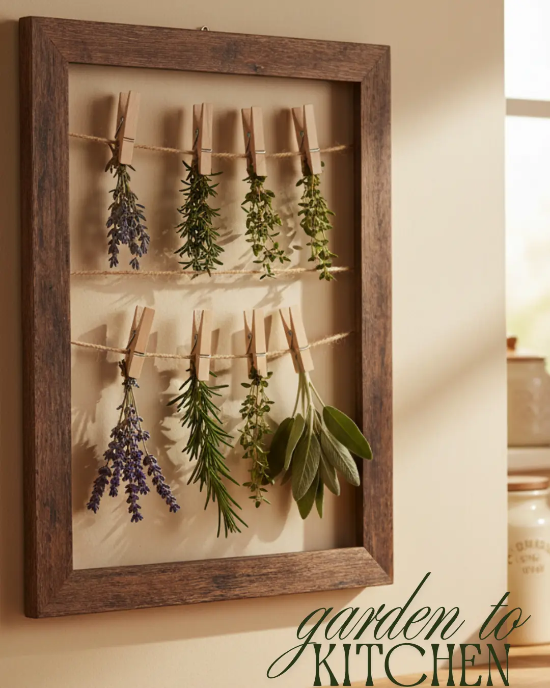 Herb Drying Rack | Hanging Herb Drying Frame | Herb Preservation Kit | Garden Gift for Herbalists | Cottage Kitchen Decor