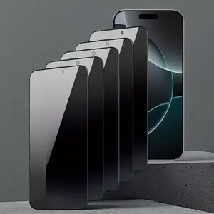 5 Pack Apple Phone Screen Protector Film, Privacy Tempered Glass, Scratch Resistant, Fingerprint Proof, Full Coverage Gift for Family Friends