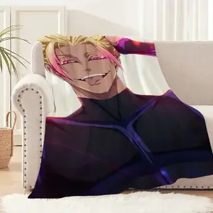 B-BLUE L-LOCK Shidou Ryuusei Blanket Soft Comfortable Nap Plush Suitable For Iiving Room Office Bedroom Birthday Home Kid Gift