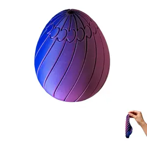 Twisty Fidget Egg, 3D Printed Slippery Egg Fidget , Easter Egg Toys, Easter Basket Stuffers, Rotating Fidget Puzzle Toy for Stress Relief, Colorful Desk Fidget Toy, Easter Party Favors