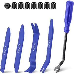 Auto Trim Removal Tool Kit 13 Pcs Car Panel Door Window Tools Kit Auto Clip Fastener Remover Pry Tool Set Blue