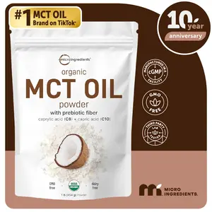Micro Ingredients Organic MCT Oil Powder 1 Pound