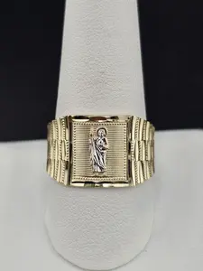 14K Gold Men's Ring - San Judas