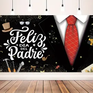 Father’s Day & Feliz Día del Papá Backdrop – Tool Construction Theme Tapestry, Wall Hanging, Photography Background, Polyester HD Print, Party, Garden, Holiday Decor