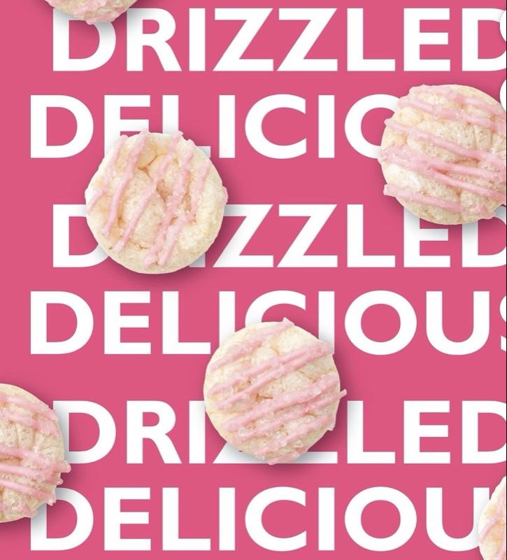 Drizzilicious Frosted Strawberry Mini Rice Cakes 8 oz Family Size Drizzled Deliciousness with Chia Quinoa & Flax