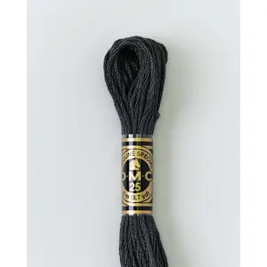 DMC Embroidery Stranded Thread - Six-Strand Embroidery Floss - 3799 - Anthracite