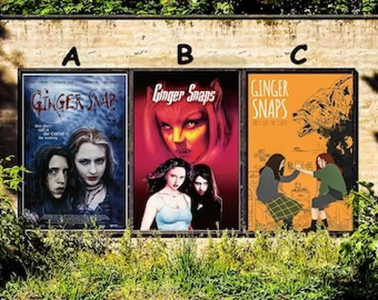 Ginger Snaps (2000) Movie Poster| Canvas Poster| Unframed Movie Poster| Art Poster Gifts for her/his| Artistic Gifts|  Set of 3 Posters