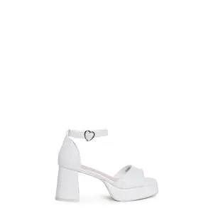 Soft Waltz Platform Sandals - White