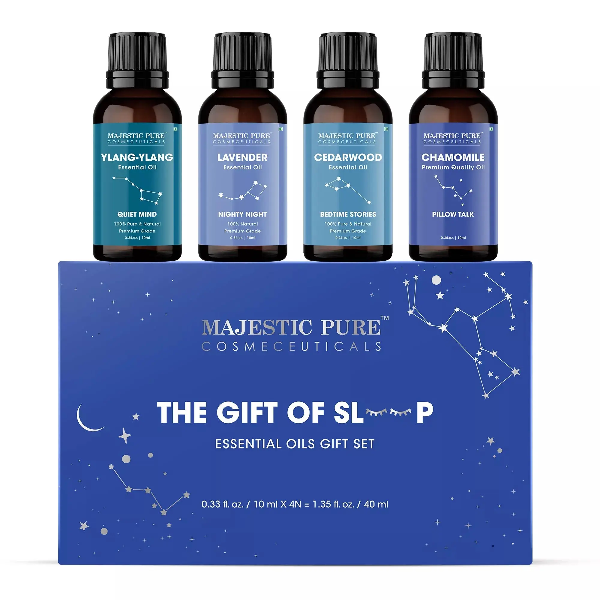 Aromatherapy Essential Oil Gift Set with Lavender - Therapeutic Sleep Support, Healthcare Solution, At-Home Routine Relaxation Treatment
