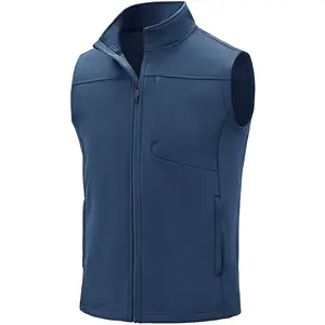 GOPUNE Men's Lightweight Softshell Vest Outerwear Water Resistant Windproof Outdoor Hiking Golf Vest