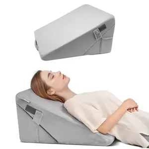 VEVOR Bed Wedge Pillow for Sleeping, Adjustable Orthopedic Bed Wedge, 25D High-Density Foam Filling Soft Washable Cover, Post Surgery Pillow for Acid Reflux, Back Pain, Snoring Relief, Light Grey