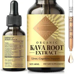 GGTJ Kava Kava Drops, High Concentration Kava Root Extract for for Relaxation and Immune Support, Vegan & Non-GMO, 2 fl oz Healthcare Natural