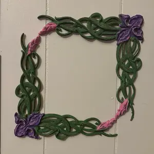 Floral Vine Frame – Gothic Garden Wall Decor Hand Painted