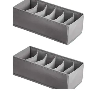 Underwear Dresser Drawer Organizers, Pack of 2, Gray