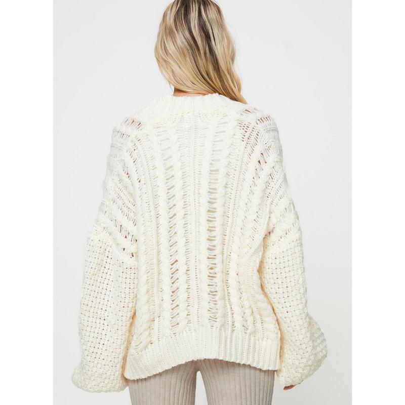 Abner Cable Cardigan Cream