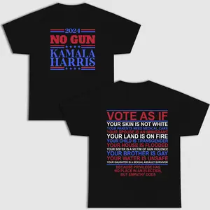 No G.un 2 Sides T-Shirt Sweatshirt, Hoodie, Kamala Harris Shirt, Vote Election Shirt for Men & Women, Comfortable Cotton Shirt