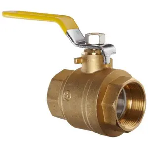 212 MAIN Corrosion-Plated Metal Threaded Ball Valve, 0.25 in. FNPT Thread, Brass Body, Lever Handle, Plumbing Pipe Hardware Parts (Formerly The Mosack Group Connection Valve)