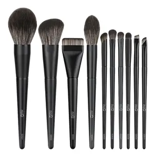 MSQ Black Series Single Piece Makeup Brush with Ultra-Soft Dense Synthetic Bristles for Seamless Application