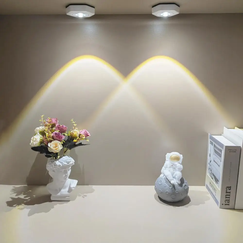 Battery Required LED Touch Control Wall Mounted Light, 1 Count 2-level Brightness LED Touch Cabinet Light, Decorative Light for Kitchen Bedroom Cabine