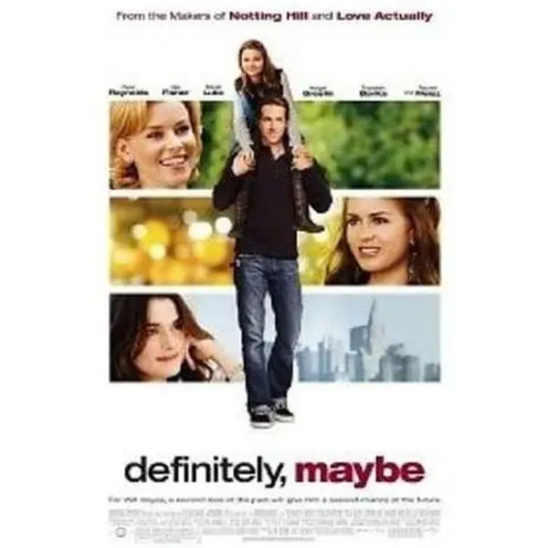DEFINITELY, MAYBE - 27"x40" D/S Original Movie Poster One Sheet 2008 Ryan Reynolds