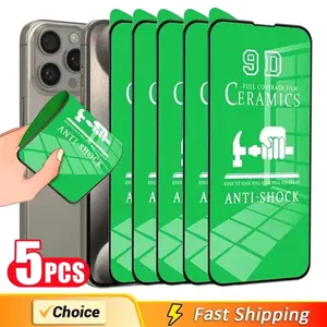 1-5PCS Matte Ceramic Screen Protector For iPhone 17 Pro Max Air 16 13 11 15 14 12 Mini XR Xs X 7 8 Plus SE Soft Protective Film