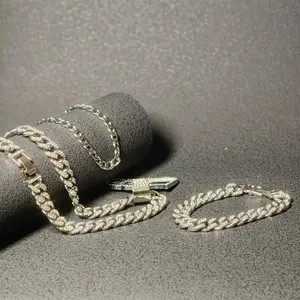 3pcs Hip-Hop Style Rhinestones Cuban Chain [S.S.] Fashion Seahawks Graphic Pendant Men's Personalized Trend Necklace, Gift for Boyfriend, Woman, Unisex, Length 50cm/19.69inch