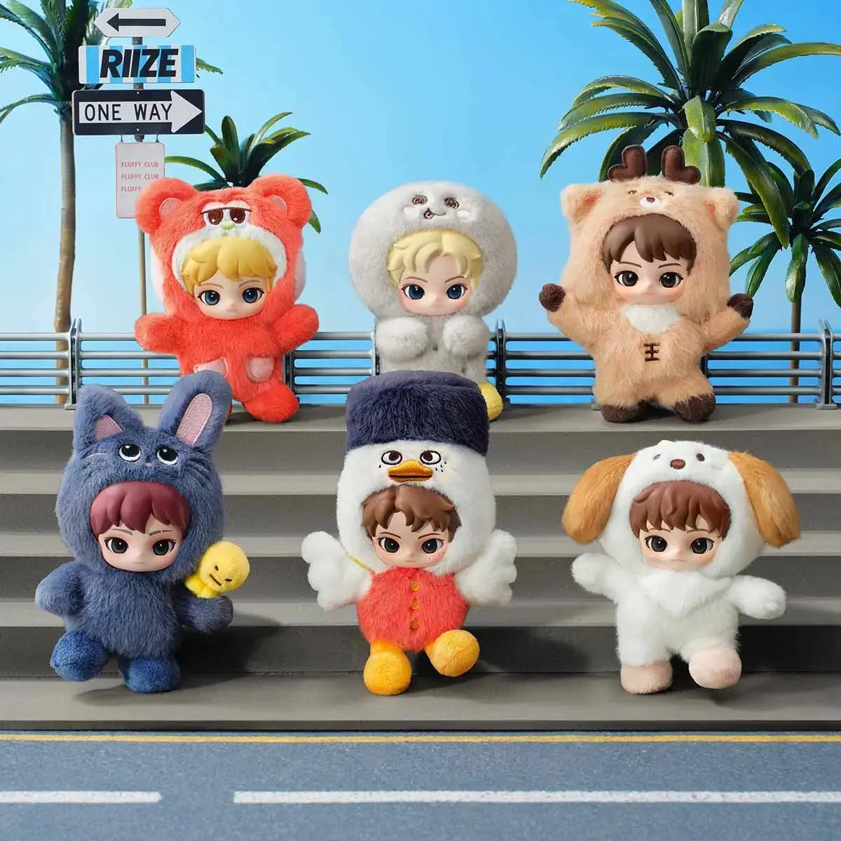 POP MART RIIZE Fluffy Club Series Vinyl Plush Doll Pendant Blind Box