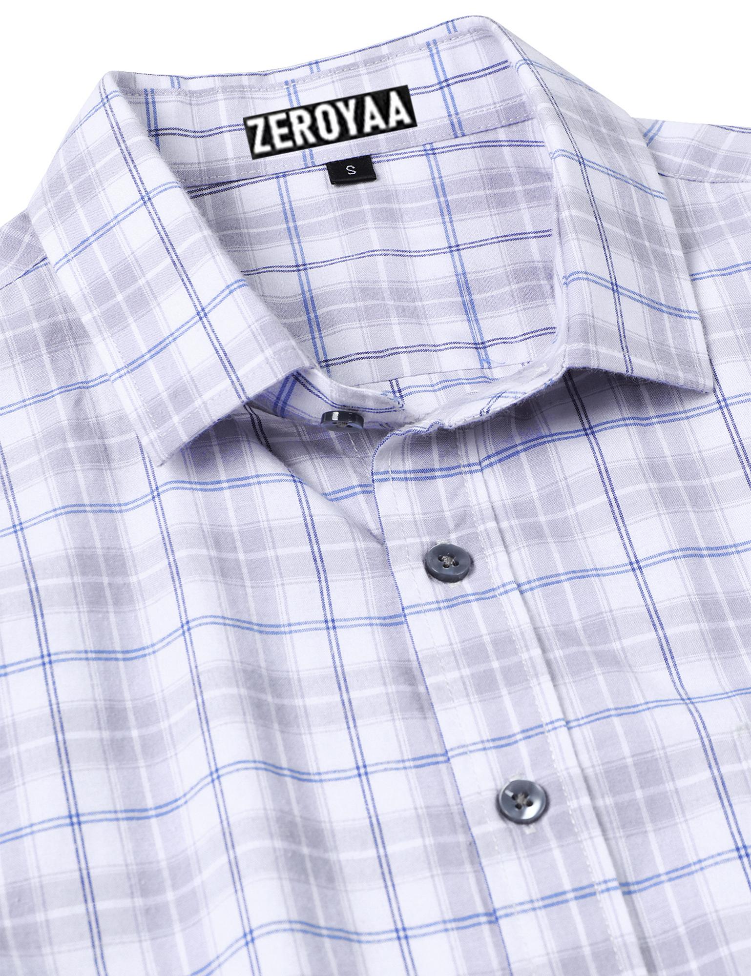 ZEROYAA Men's Plaid Long Sleeve Dress Shirt Formal Gingham Slim Fit Button Down Shirts with Lightweight Casual Classic Birthday Fashion ZEROYAA Men's Plaid Long Sleeve Dress Shirt Formal Gingham Slim Fit Button Down Shirts with Lightweight Casual Classic Birthday Fashion