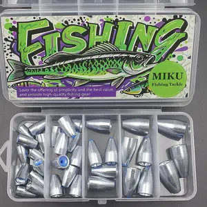 35-Piece High Carbon Steel Fishing Lure Set, Anti-Rust Sinker, Dual Hook Compatible, All-Water Bass Fishing Weight, Saltwater Freshwater Universal, Fishing Tackle Kit