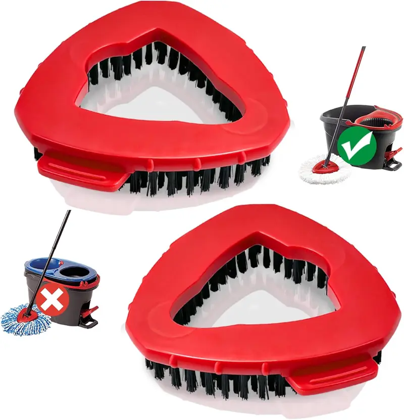Spin Mop Scrub Brush  for O Cedar EasyWring 1-Tank System, Triangle Stiff Bristle Oceda  Mop  for Bathroom, Kitchen, Bathtub, Tile and Floors
