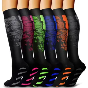 6 Pack Copper Compression Socks for Women and Men Circulation-Best Support for Medical, Running,Nursing,Athletic