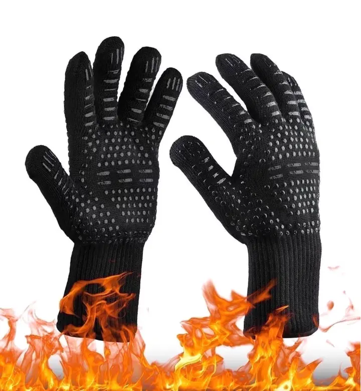 BBQ Gloves Heat Resistant Cooking 932°F Grilling Gloves for Barbecue Grilling Oven Baking Camping Smoker