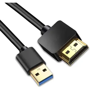 USB to HDMI Adapter Cable, USB 3.0 to HDMI Male HD Monitor Display Audio Video Converter Cable Cord -0.5M