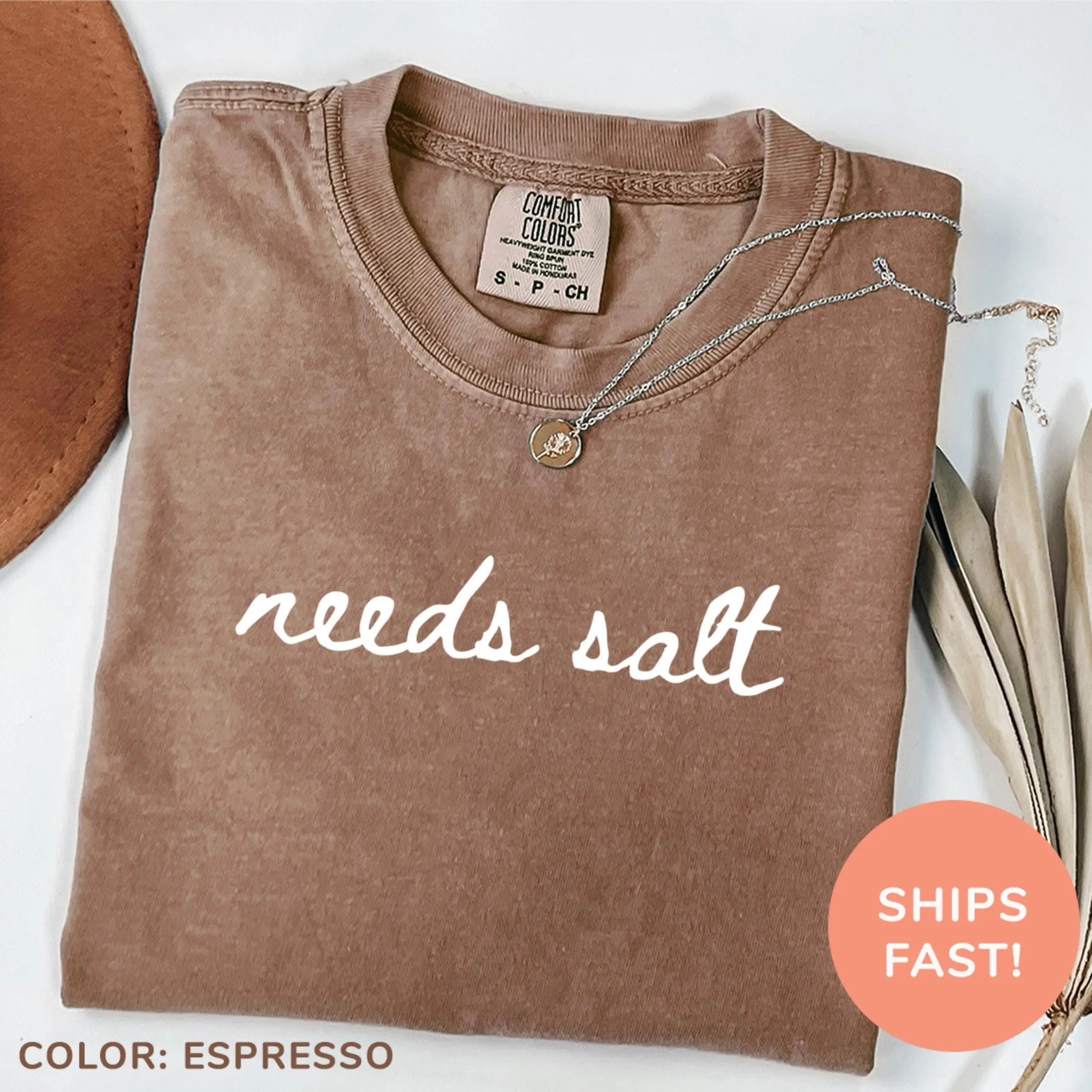 Comfort Colors Needs Salt Shirt, Funny Foodie Shirt, Chef Shirt, Funny Humor Shirt, Viral Meme Shirt, Trendy Shirt for Women, Gift for Her