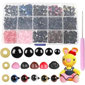 752 PCS Safety Eyes and Noses +1pcs awl, Amigurumi Safety Eyes for Crocheting, Stuffed Crochet Eyes with Washers for Teddy Bear, Plastic Eyes for Crochet, Crochet Toy, Stuffed Doll and Plush Animal