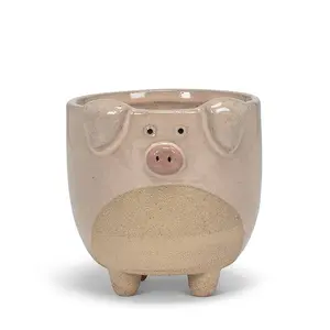Cutest Large Pig on Legs Ceramic Planter a Must Hve for pig lovers!